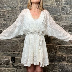 Free People white flowing mini-dress